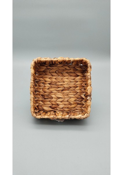 Kare Ahşap Sunumluk, 20x20x8 cm, şık ve kullanışlı küçük boy ürün, kahverengi modelleri