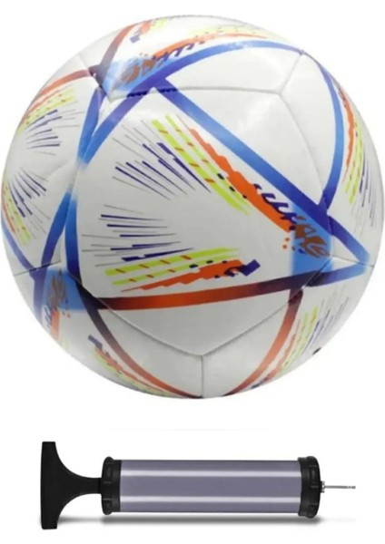 Katar Lazer Dikişli Futbol Topu Halı Saha Çim Saha Sporcu Top Pompa Dahil fiyatları