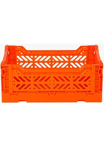 Turuncu Katlanabilir Mini Kasa, Pratik ve Şık Saklama Çözümü, 26 cm, Plastik, Beyaz modelleri