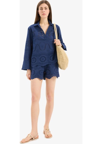 Regular Fit Brode Plaj Gömleği-Fall in Love E0598AX25SM fiyatları