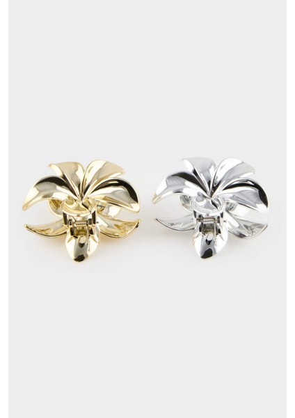 Kadın 2'li Çiçek Motifli Mandal Toka E8880AXNS modelleri