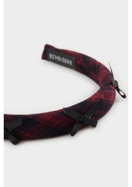 Kadın Ekose Desenli Kurdele Detaylı Taç E6795AXNS fiyatları