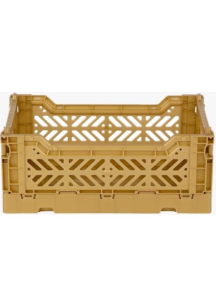 Pratik ve şık katlanabilir depolama kutusu, 26 cm, altın renk, çok amaçlı kullanım modelleri