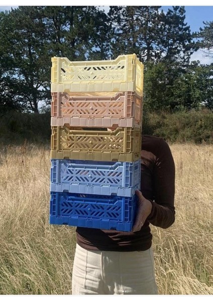 Pratik ve şık katlanabilir depolama kutusu, 26 cm, altın renk, çok amaçlı kullanım indirimleri