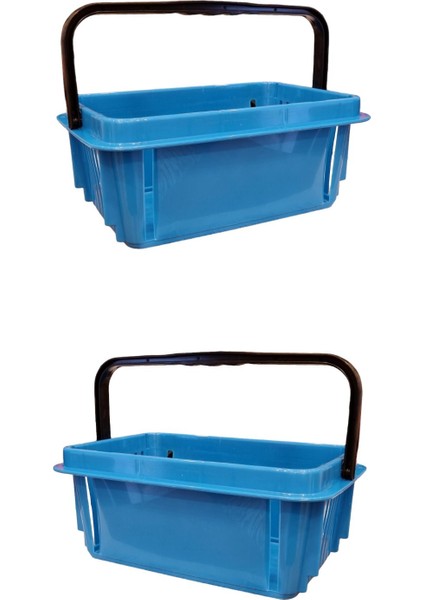 2'li 7L Turkuaz Çok Amaçlı Organizer Sepetler, Şık ve Kullanışlı Plastik Sepetler modelleri