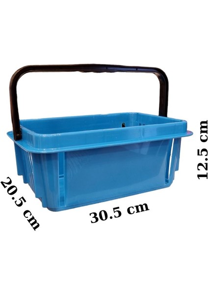 2'li 7L Turkuaz Çok Amaçlı Organizer Sepetler, Şık ve Kullanışlı Plastik Sepetler fırsatları