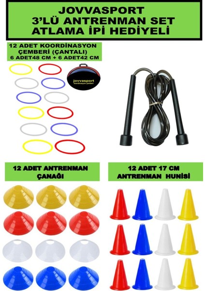 3'lü takım çantal ı antrenman seti