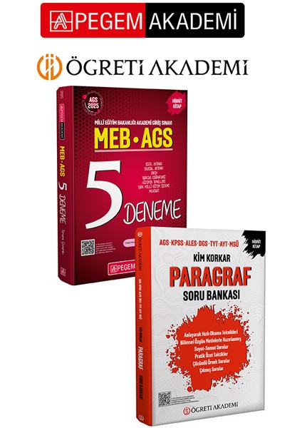 PEGEM AKADEMİ Kim Korkar Paragraf Soru Bankası AGS KPSS ALES DGS