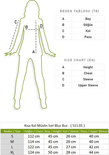 Kısa Kol İzel Yazlık Müslin Bluz Haki Hk fırsatları