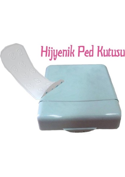 2 Adet Plastik Kapaklı Ped Kutusu Taşınabilir Kutu