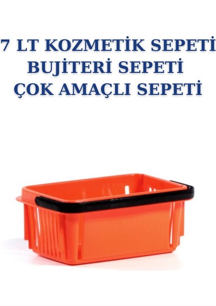10 Adet Turuncu Çok Amaçlı 7L Sepetler, Düzen ve Saklama İçin Uygun, Plastik, 4+ Parça fiyatları
