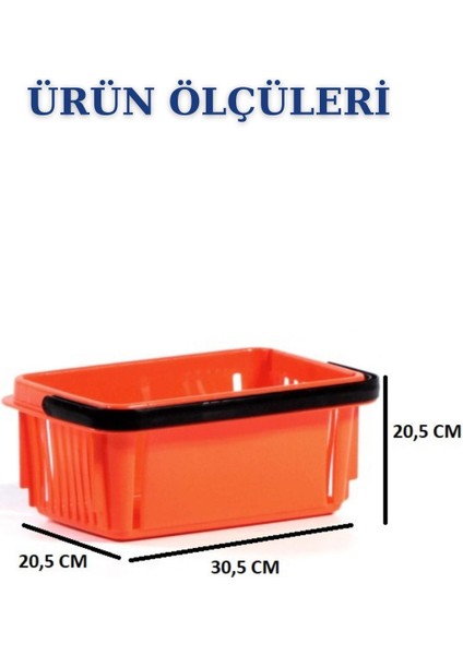 10 Adet Turuncu Çok Amaçlı 7L Sepetler, Düzen ve Saklama İçin Uygun, Plastik, 4+ Parça fırsatları