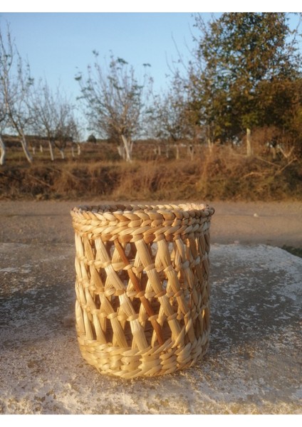 Çok amaçlı hasır sepet, saksılık ve dekor için 14 cm kahverengi, şık ve doğal görünüm indirimleri