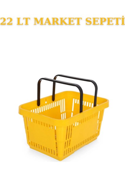 Sarı 22 Litre 10'lu Hafif ve Pratik Alışveriş Sepeti Seti modelleri