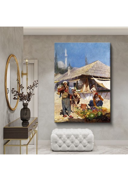 Osmanlı Çarşısı - Geleneksel Pazar Yaşamı Kanvas Tablo