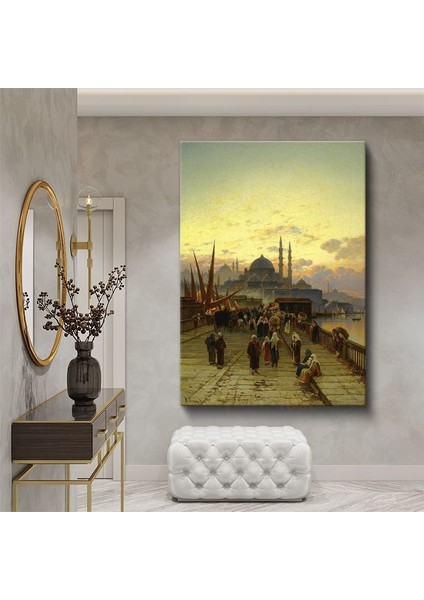 Istanbul Silueti - Tarihi Yarımada Manzarası Kanvas Tablo