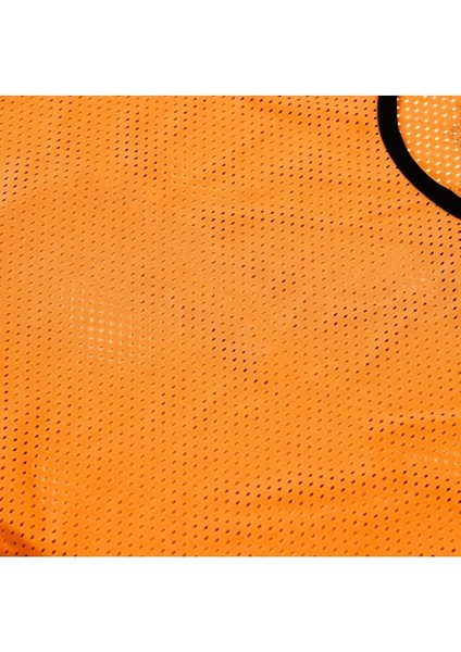 Turuncu renk yetişkin beden delikli fileli 7 adet antreman yeleği halı saha ıdman ve maç yeleği indirimleri