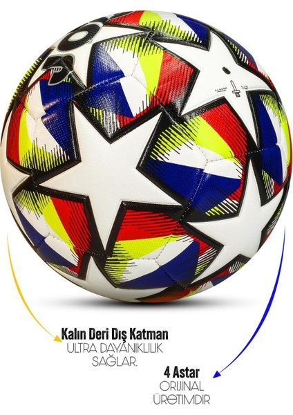 Futbol Topu Neon Şampiyonlar Ligi Pompalı Set Dayanıklı Sert Zemin Halı Saha Topu 061 fırsatları