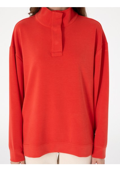 Kadın Kırmızı Comfort Fit Sweatshirt 50301338-VR030