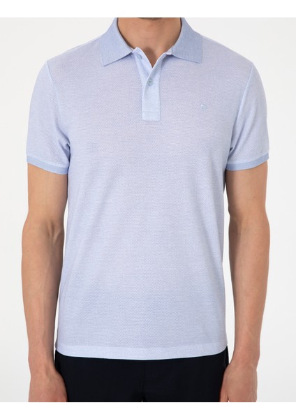 Erkek Açık Mavi Slim Fit Tişört 50306060-VR003