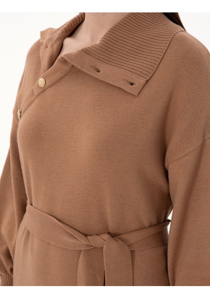 Kadın Camel Comfort Fit Triko Elbise 50290559-VR015
