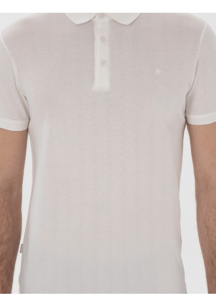 Erkek Beyaz Slim Fit Tişört 50302608-VR013
