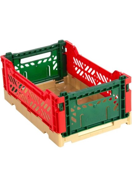 Altılı renkli katlanabilir plastik kasa seti, şık ve pratik ev düzeni aksesuarı fiyatları