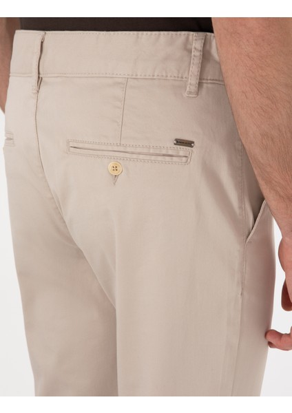 Erkek Bej Regular Fit Basic Kanvas Pantolon 50305473-VR011