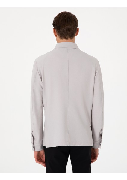 Erkek Gri Regular Fit Gömlek Ceket 50305637-VR024 indirimleri
