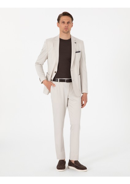 Erkek Bej Ex. Slim Fit Takım Elbise 50303472-VR011