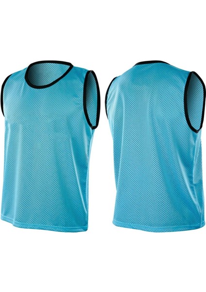 Mavi renk yetişkin beden delikli fileli 7 adet antreman yeleği halı saha ıdman ve maç yeleği fırsatları