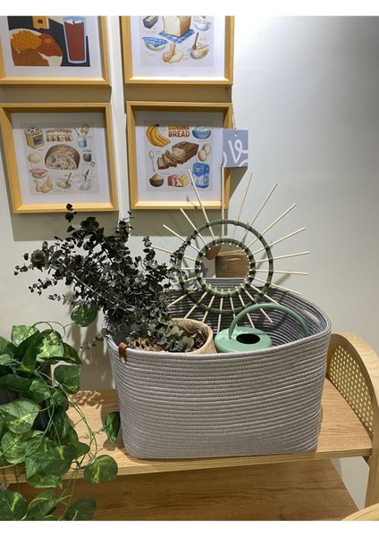 Gri Dikdörtgen Jüt Hasır Görünümlü Düzenleyici Sepet, küçük boy, dayanıklı ve şık tasarım fiyatları