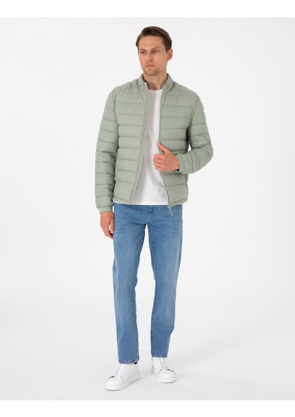 Erkek Yeşil Cropped Slim Mont 50302527-VR016