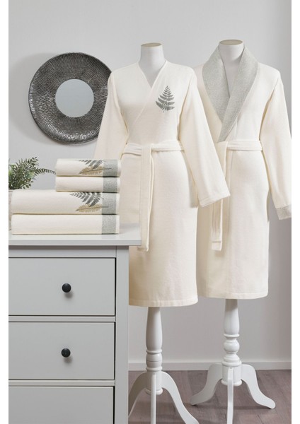 Cotton Bliss Aile Seti Yeşil-Krem M/l Beden