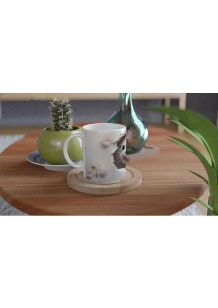 Gülümseyen Fok ve Pembe Çiçekli Su Altı Temalı Kupa Bardak fırsatları