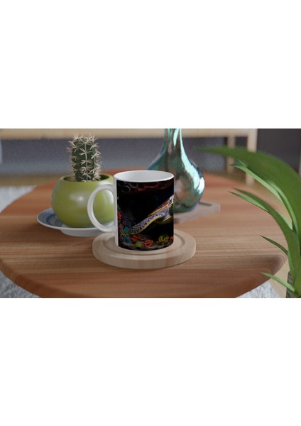 Renkli Mercanlar Arasında Yüzen Deniz Kaplumbağalı Kupa Bardak fırsatları