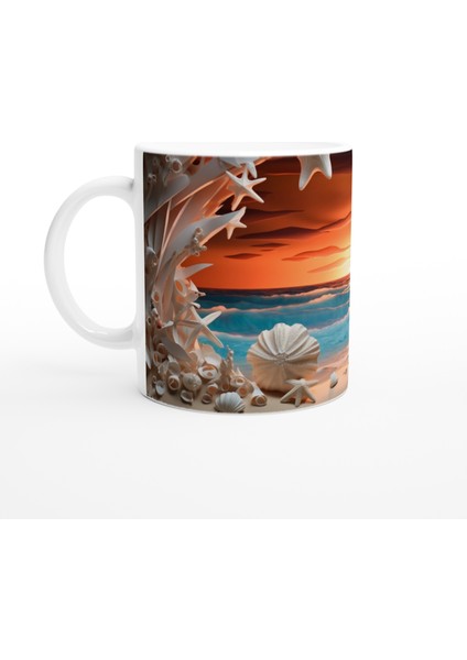 Mercan Mağarasında Gün Batımı Temalı Kupa Bardak fiyatları