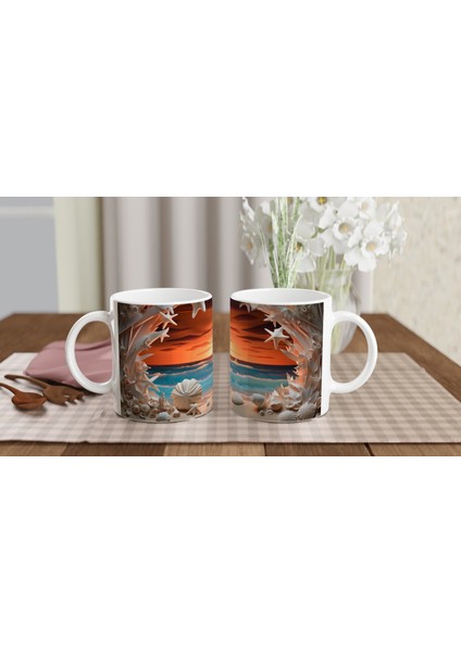 Mercan Mağarasında Gün Batımı Temalı Kupa Bardak indirimleri