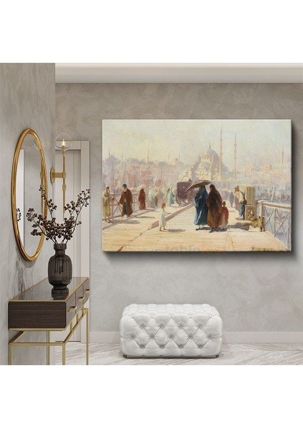 Fausto Zonaro - Istanbul Iskelesi Kanvas Tablo
