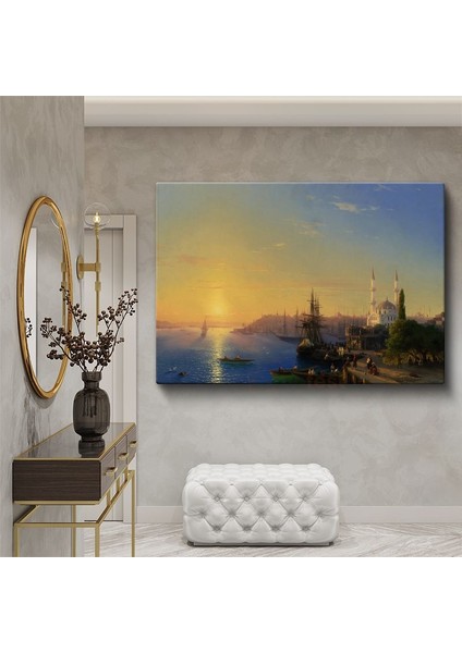 Istanbul Silueti - Boğaz Manzarası Kanvas Tablo