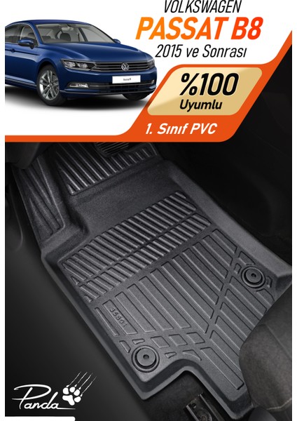 Volkswagen Passat B8 2015- Sonrası 4d Havuzlu Paspas Takımı