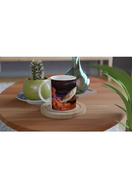 Renkli Mercanlar Arasında Yüzen Deniz Kaplumbağası Su Altı Temalı Kupa Bardak fırsatları