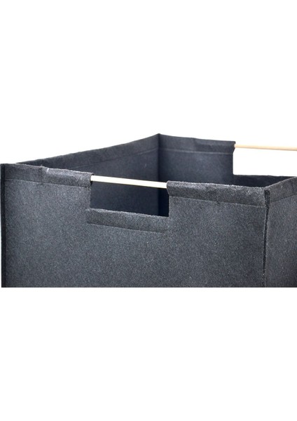Orta Boy Siyah Keçe Sepet, Çok Amaçlı ve Şık Depolama Çözümü fiyatları