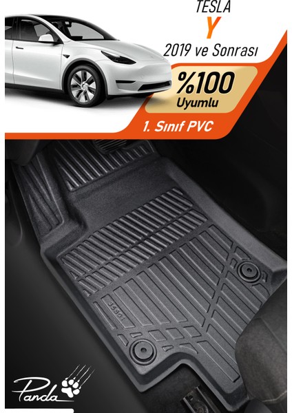 Tesla Model Y 2019- Sonrası 4d Havuzlu Paspas Takımı