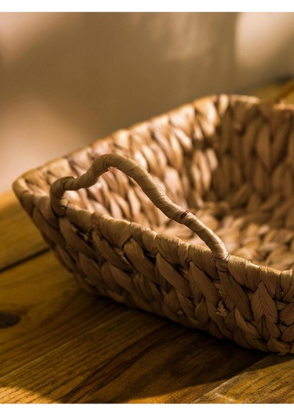 Şık Hasır Sepet, 23 cm, Taupe Kahverengi, Pratik Ev Dekoru Aksesuarı modelleri