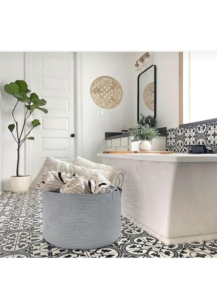 Gri jüt hasır sepet, düzenleyici ve şık saklama çözümü fiyatları