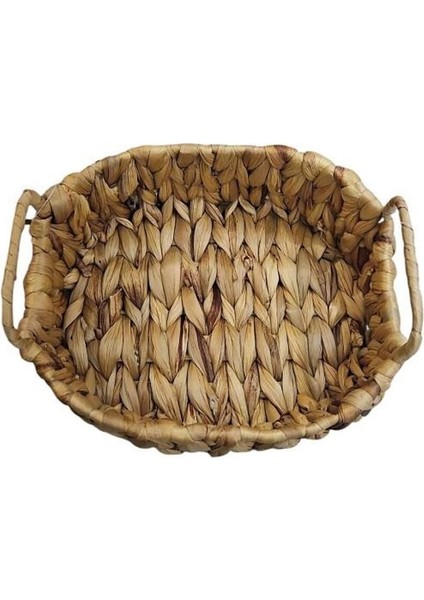 Doğal Oval Hasır Sepet, Hafif ve Şık, Dekoratif Kullanışlı Tasarım, Bej Renk fiyatları