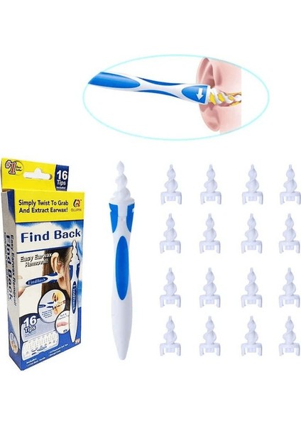 Find Back Pratik Kulak Temizleme Aparatı Silikon Kit Ear Claning ( Lisinya )
