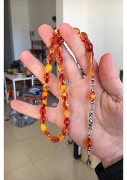 Güzel Çekimli Kızıl Renk Erkek İçin Tesbih