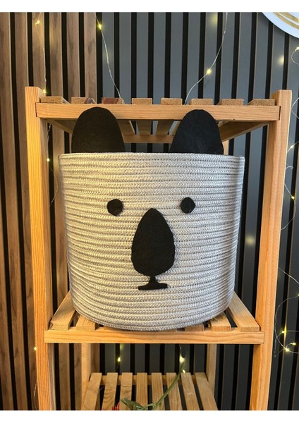 Sevimli Hayvan Figürlü Jüt Organizer, 25x25 cm, doğal ve şık tasarım fırsatları